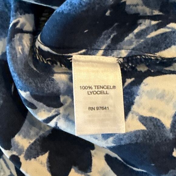 J. Jill Purejill Floral Sleeveless Tunic Top Small Tiered 100% Tencel Tank - Picture 5 of 10